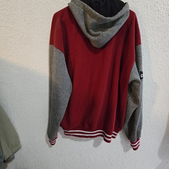 Canadian Vintage Red & Grey Varsity Jacket Size XL Tall Canada Embroidered - Picture 9 of 11